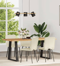 Esszimmerstühle 4 Stk. Creme Samt