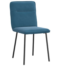 Esszimmerstühle 4 Stk. Blau Samt