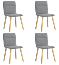 Esszimmerstühle 4 Stk. Hellgrau Stoff