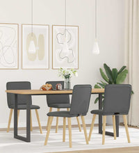 Esszimmerstühle 4 Stk. Dunkelgrau Stoff