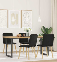 Esszimmerstühle 4 Stk. Schwarz Stoff