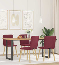 Esszimmerstühle 4 Stk. Weinrot Stoff