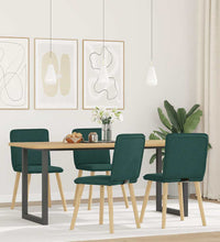 Esszimmerstühle 4 Stk. Dunkelgrün Stoff