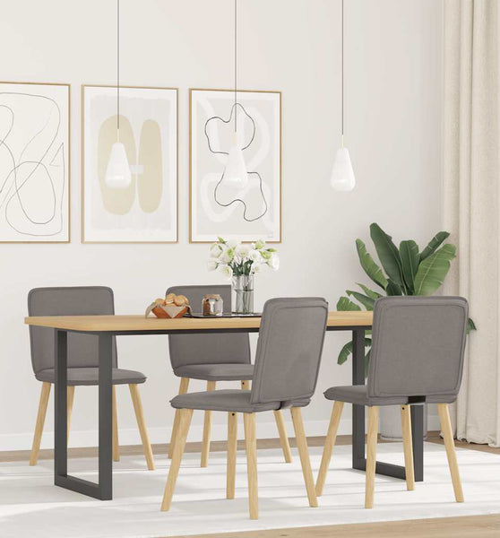 Esszimmerstühle 4 Stk. Taupe Stoff