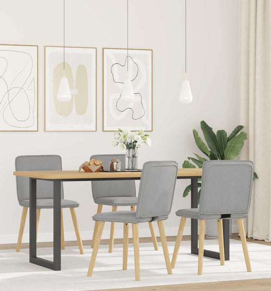 Esszimmerstühle 4 Stk. Wolkengrau Stoff