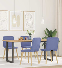 Esszimmerstühle 4 Stk. Jeansblau Stoff