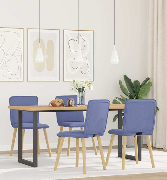 Esszimmerstühle 4 Stk. Jeansblau Stoff