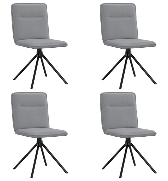 Esszimmerstühle 4 Stk. Hellgrau Stoff