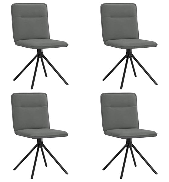 Esszimmerstühle 4 Stk. Dunkelgrau Stoff