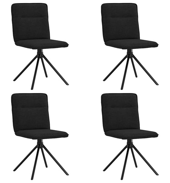 Esszimmerstühle 4 Stk. Schwarz Stoff