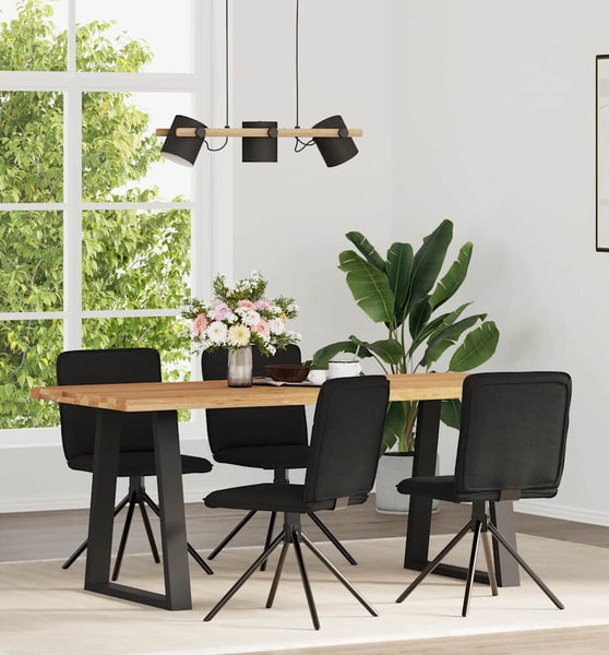 Esszimmerstühle 4 Stk. Schwarz Stoff