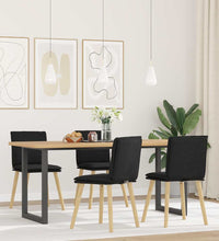 Esszimmerstühle 4 Stk. Schwarz Stoff