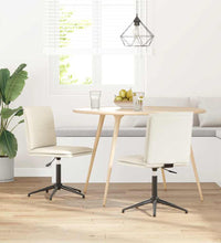 Esszimmerstühle 2 Stk. Creme Samt