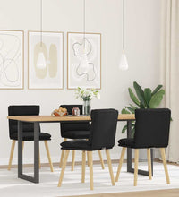 Esszimmerstühle 4 Stk. Schwarz Stoff