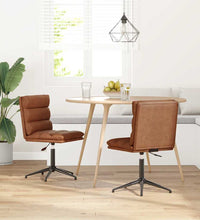 Esszimmerstühle 2 Stk. Braun Kunstleder