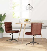 Esszimmerstühle 2 Stk. Glänzend Braun Kunstleder