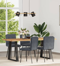 Esszimmerstühle 4 Stk. Dunkelgrau Samt