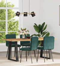 Esszimmerstühle 4 Stk. Dunkelgrün Samt