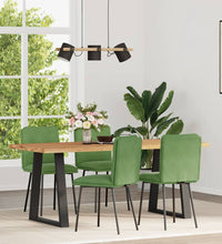 Esszimmerstühle 4 Stk. Hellgrün Samt