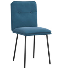 Esszimmerstühle 4 Stk. Blau Samt