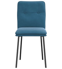 Esszimmerstühle 4 Stk. Blau Samt
