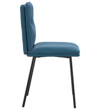 Esszimmerstühle 4 Stk. Blau Samt