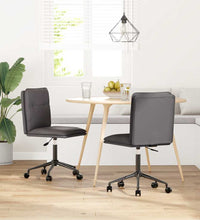 Esszimmerstühle 2 Stk. Grau Kunstleder