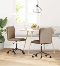 Esszimmerstühle 2 Stk. Cappuccino-Braun Kunstleder