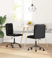 Esszimmerstühle 2 Stk. Schwarz Kunstleder