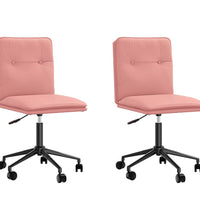 Esszimmerstühle 2 Stk. Rosa Kunstleder