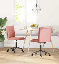 Esszimmerstühle 2 Stk. Rosa Kunstleder