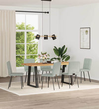 Esszimmerstühle 6 Stk. Hellgrau Samt