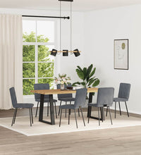 Esszimmerstühle 6 Stk. Dunkelgrau Samt