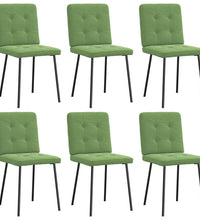 Esszimmerstühle 6 Stk. Hellgrün Samt