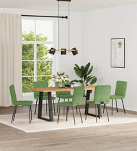 Esszimmerstühle 6 Stk. Hellgrün Samt