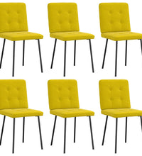 Esszimmerstühle 6 Stk. Gelb Samt