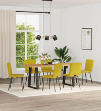 Esszimmerstühle 6 Stk. Gelb Samt