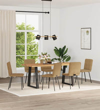 Esszimmerstühle 6 Stk. Braun Samt