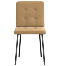 Esszimmerstühle 6 Stk. Braun Samt