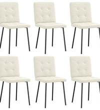 Esszimmerstühle 6 Stk. Creme Samt