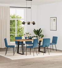 Esszimmerstühle 6 Stk. Blau Samt