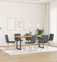 Esszimmerstühle 6 Stk. Dunkelgrau Stoff