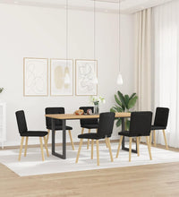 Esszimmerstühle 6 Stk. Schwarz Stoff