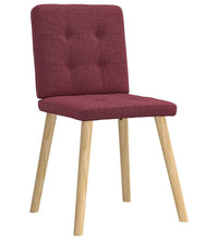Esszimmerstühle 6 Stk. Weinrot Stoff