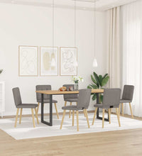 Esszimmerstühle 6 Stk. Taupe Stoff