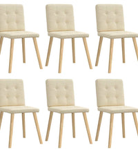 Esszimmerstühle 6 Stk. Creme Stoff
