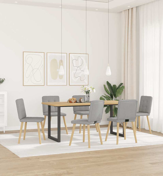 Esszimmerstühle 6 Stk. Wolkengrau Stoff