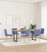 Esszimmerstühle 6 Stk. Jeansblau Stoff