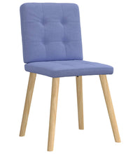 Esszimmerstühle 6 Stk. Jeansblau Stoff