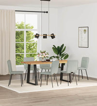 Esszimmerstühle 6 Stk. Hellgrau Samt